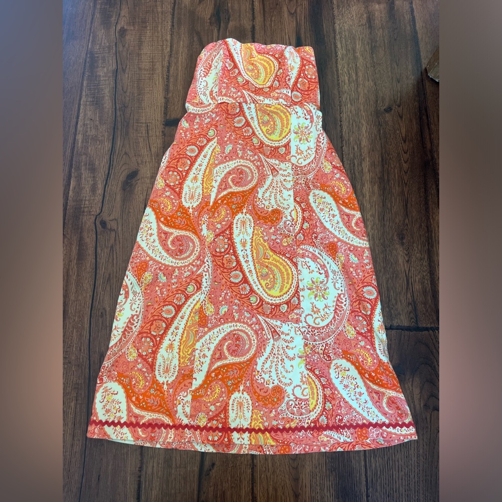 Bright paisley tea dress